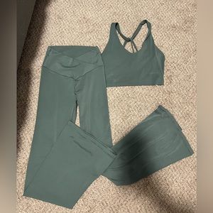 Aerie Set (crossover flare leggings and crop top)